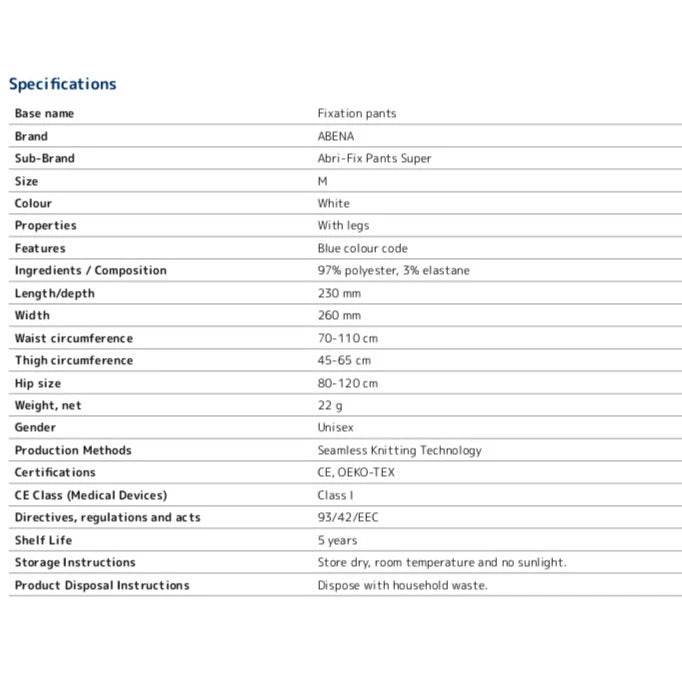 Quần cố định băng lót sản phụ Abri-Fix Pants Super - Nhập khẩu Đan Mạch (Gói 3 cái) - ABcare