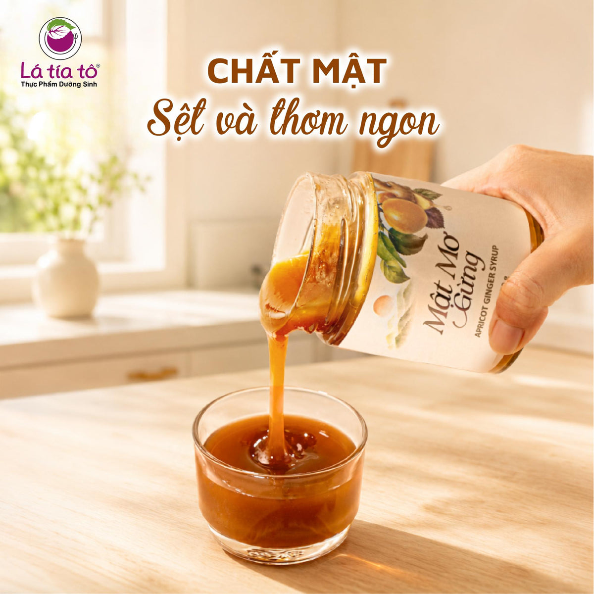 🍑 MẬT MƠ GỪNG – THỨC UỐNG DƯỠNG SINH THƠM NGON, TIỆN LỢI