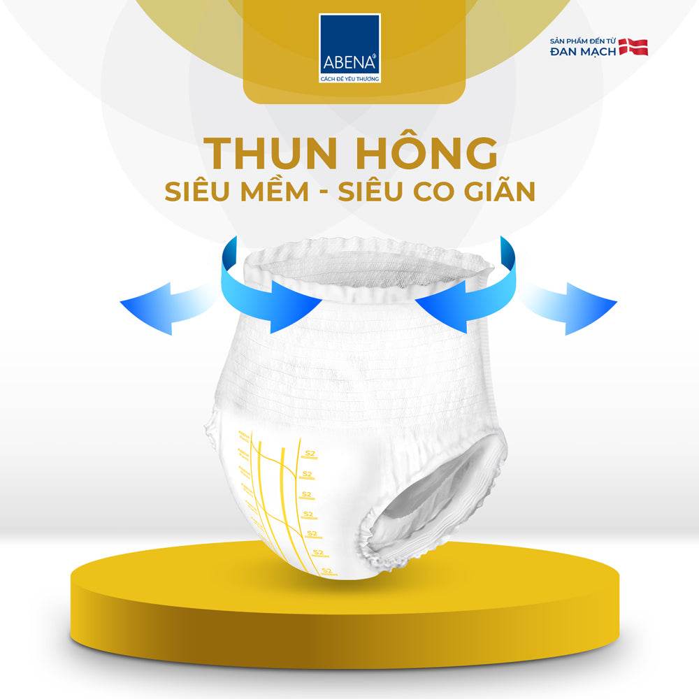Tã quần người lớn Abena Pants Premium S2 thấm hút 1.900 ml - Nhâp khẩu Đan Mạch - ABcare