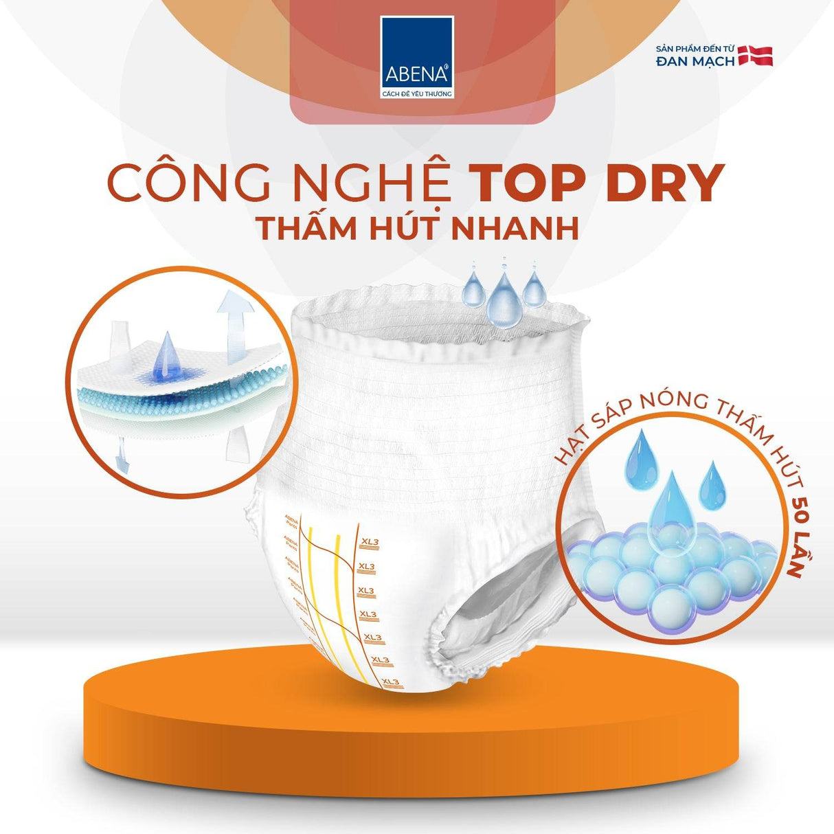 Tã quần người lớn Abena Pants Premium XL3 thấm hút 2.600ml - Nhập khẩu Đan Mạch - ABcare