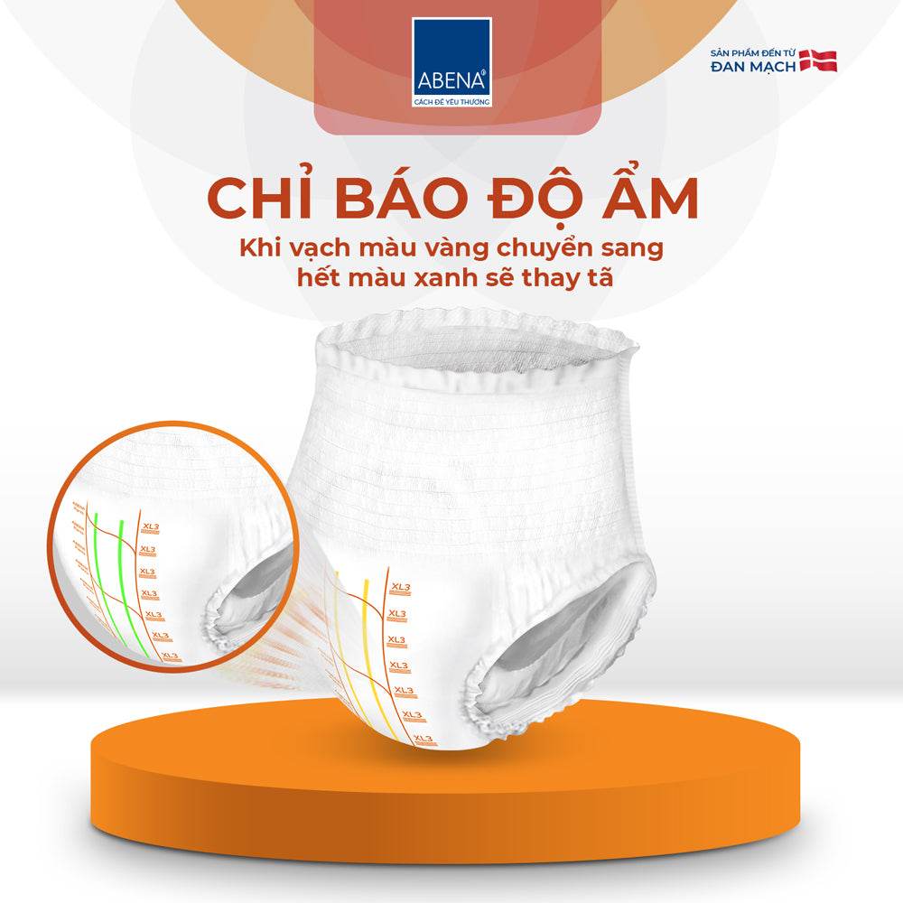 Tã quần người lớn Abena Pants Premium XL3 thấm hút 2.600ml - Nhập khẩu Đan Mạch - ABcare