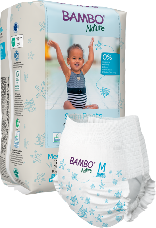 Tã Quần Bơi Bambo Nature Swim Pants Cho Bé Đi Biển, Hồ Bơi – Chuẩn Bắc Âu, Dịu Nhẹ Cho Da Nhạy Cảm