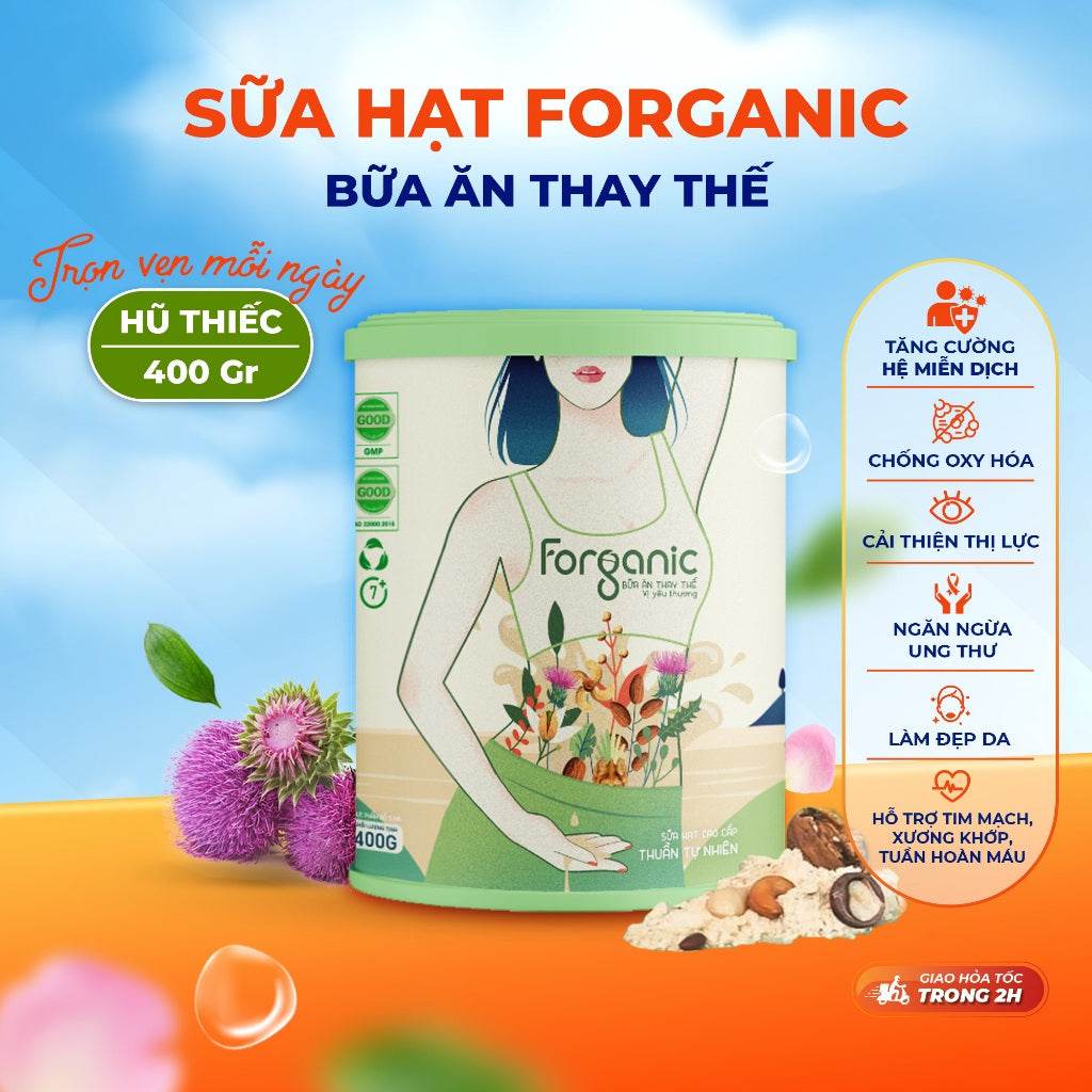Sữa Hạt Forganic Bữa ăn thay thế, giúp tăng cường hệ miễn dịch, cung cấp các khoáng chất thiết yếu cho cơ thể - ABcare
