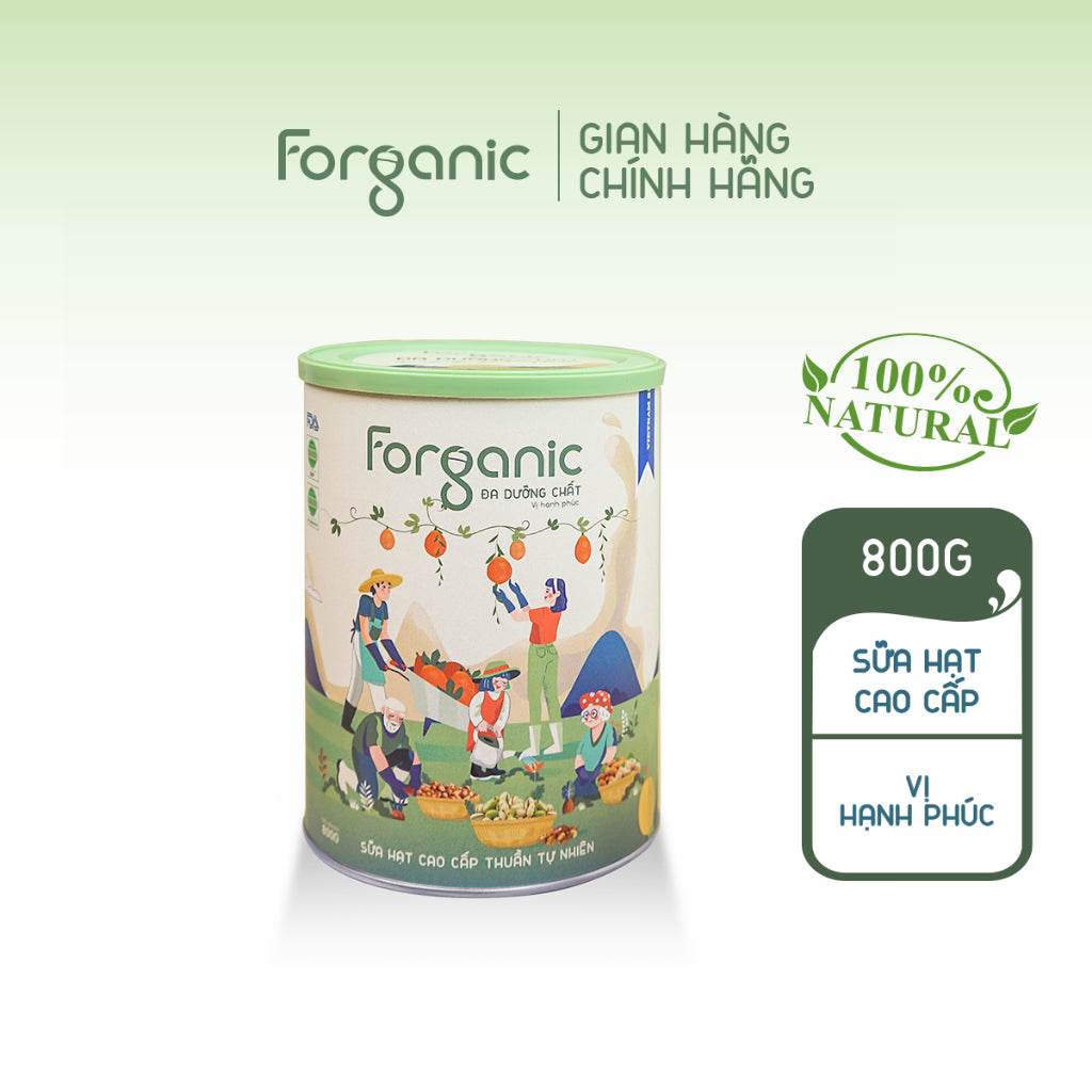 Sữa Hạt Forganic Đa dưỡng chất, giúp tăng cường hệ miễn dịch, chống Oxy hóa, ngắn ngừa ung thư - ABcare