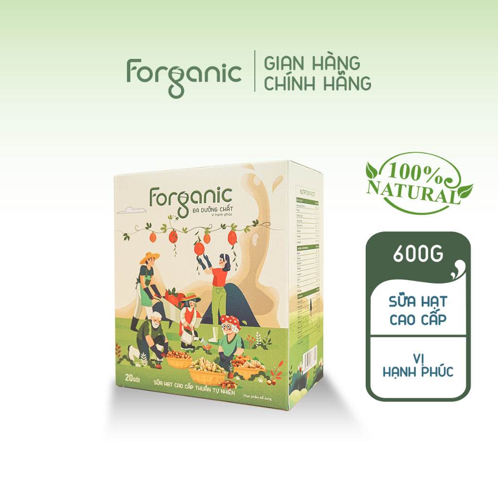 Sữa Hạt Forganic Đa dưỡng chất, giúp tăng cường hệ miễn dịch, chống Oxy hóa, ngắn ngừa ung thư - ABcare