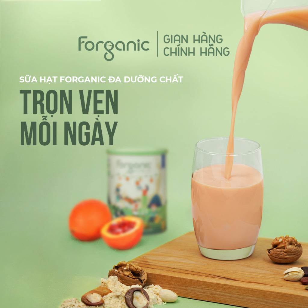 Sữa Hạt Forganic Đa dưỡng chất, giúp tăng cường hệ miễn dịch, chống Oxy hóa, ngắn ngừa ung thư - ABcare