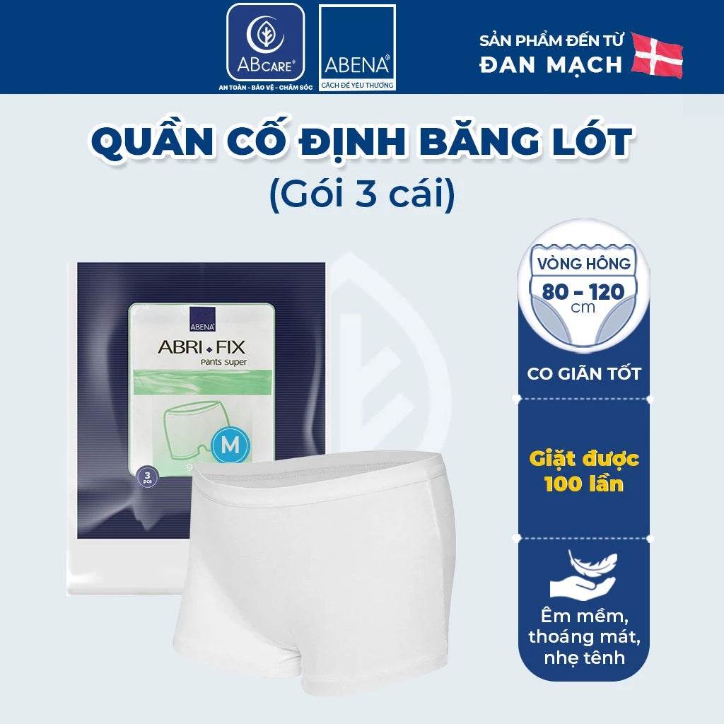 Quần cố định băng lót sản phụ Abri-Fix Pants Super - Nhập khẩu Đan Mạch (Gói 3 cái) - ABcare