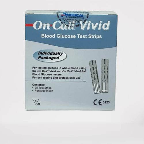 Que thử đường huyết On call Vivid Acon Hộp 25 que - ABcare