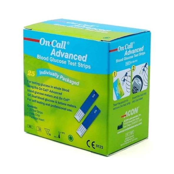 Que thử đường huyết Acon On-call Advanced chính hãng (25/hộp) - ABcare