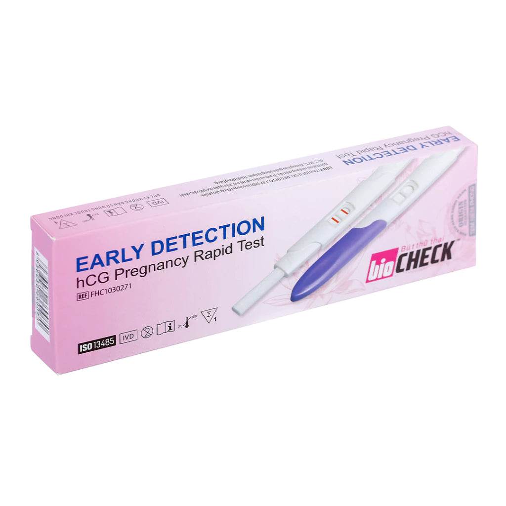Combo 2 bút thử thai kèm hộp 7 que thử rụng trứng Biocheck - ABcare