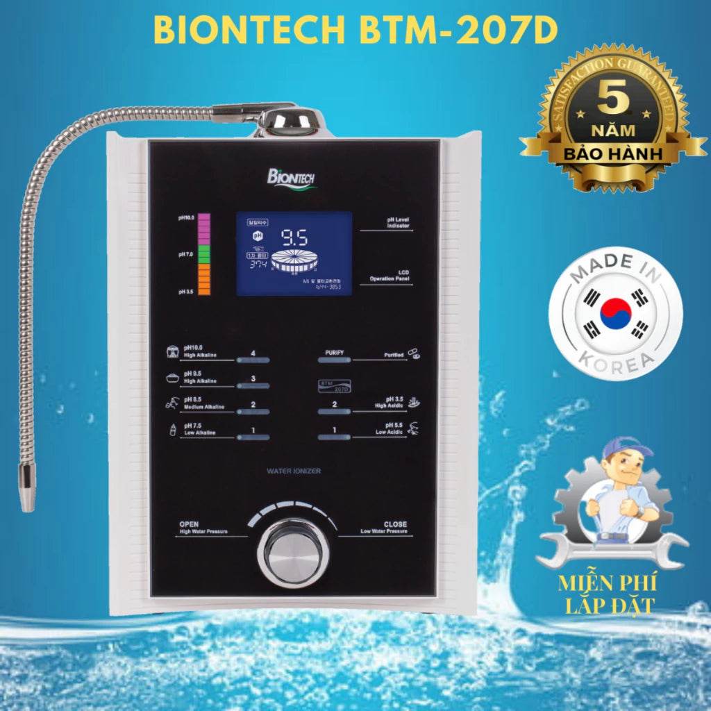 Máy tạo nước ion kiềm cao cấp PI BIONTECH công nghệ Hàn Quốc - BTM-207D - Hỗ trợ sức khoẻ Gia Đình - ABcare
