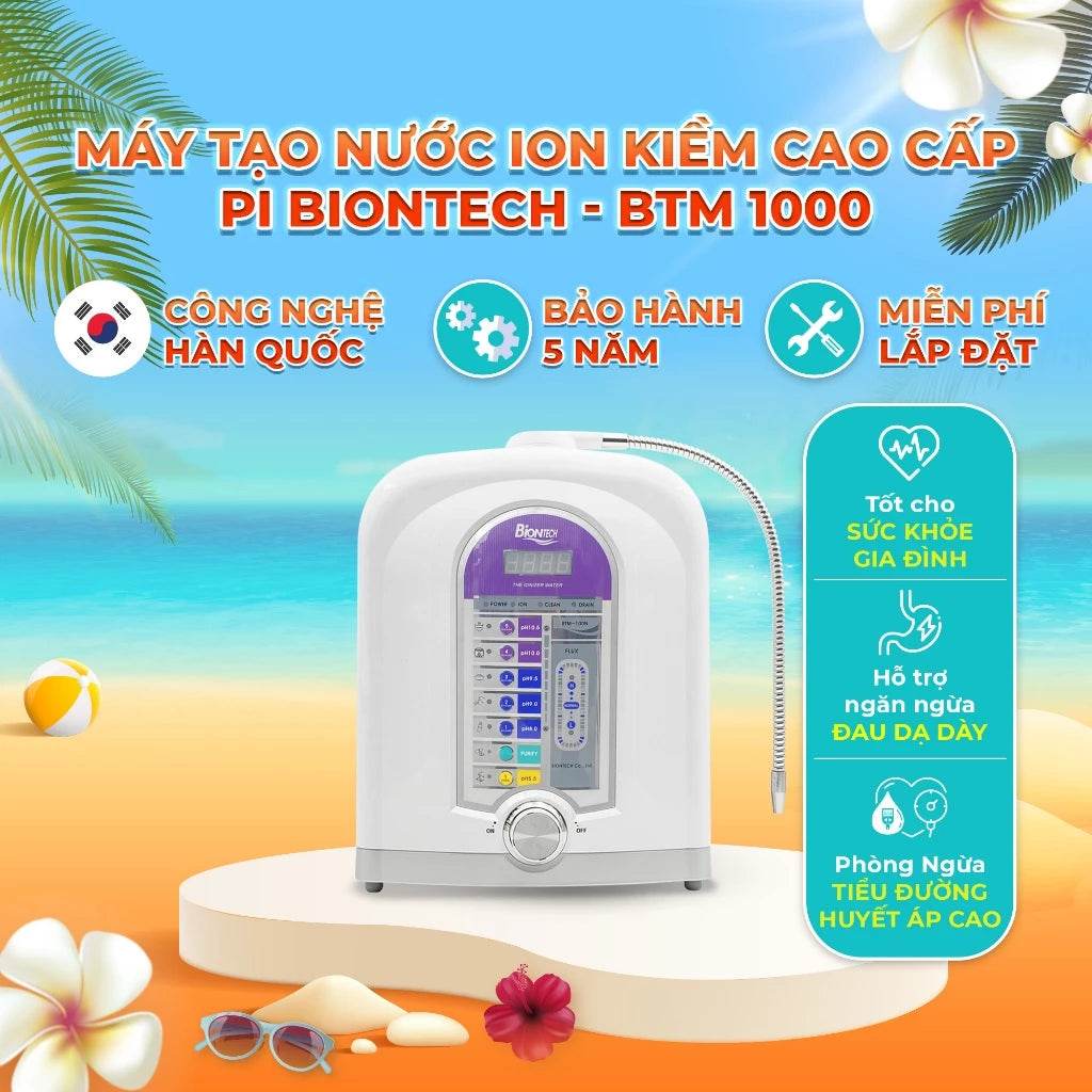 Máy tạo nước ion kiềm cao cấp PI BIONTECH công nghệ hàn quốc - BTM 1000 - Hỗ trợ sức khoẻ Gia Đình - ABcare