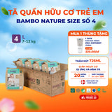 Tã Quần Hữu Cơ Trẻ Em Cao Cấp Bambo Nature - Thoáng Khí - Mỏng Nhẹ, An Toàn Cho Da Bé - Đạt Chứng Nhận An Toàn Quốc Tế