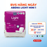 Băng vệ sinh hằng ngày Abena Light Mini 1 - Thấm hút 180ml - Nhập khẩu Đan Mạch (Gói 20 miếng)