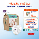 Tã Dán Hữu Cơ Trẻ Em Cao Cấp Bambo Nature - Thoáng Khí - Mỏng Nhẹ, An Toàn Cho Da Bé - Đạt Chứng Nhận An Toàn Quốc Tế
