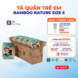 Tã Quần Hữu Cơ Trẻ Em Cao Cấp Bambo Nature - Thoáng Khí - Mỏng Nhẹ, An Toàn Cho Da Bé - Đạt Chứng Nhận An Toàn Quốc Tế
