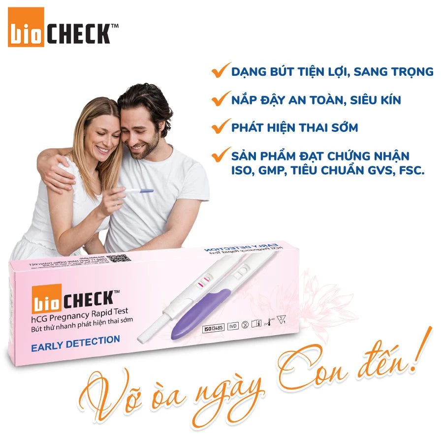 Bút thử thai sớm Biocheck chính xác 100%