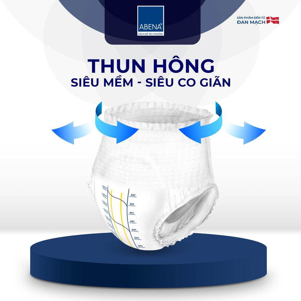 Tã quần người lớn Abena Pants Premium M1 - Miếng thấm hút 1.400ml - Nhập khẩu Đan Mạch - ABcare