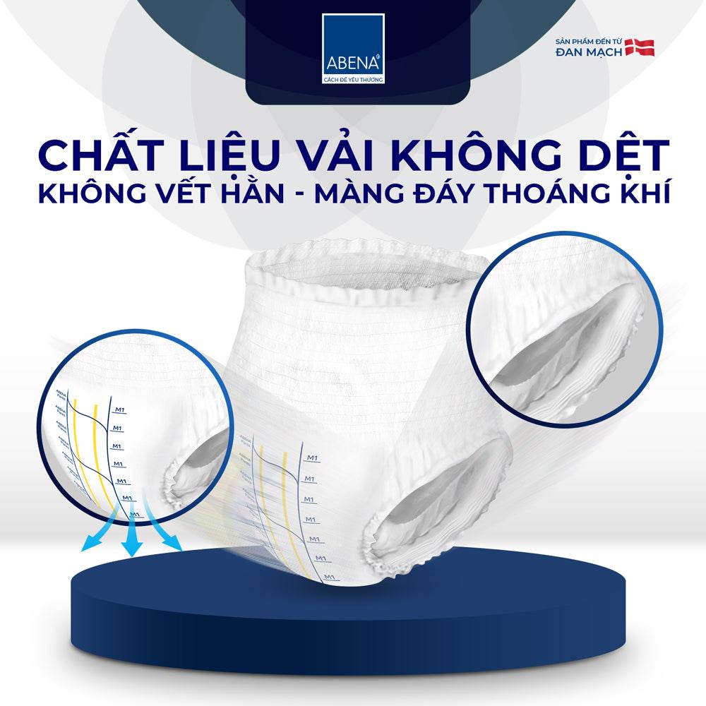 Tã quần người lớn Abena Pants Premium M1 - Miếng thấm hút 1.400ml - Nhập khẩu Đan Mạch - ABcare