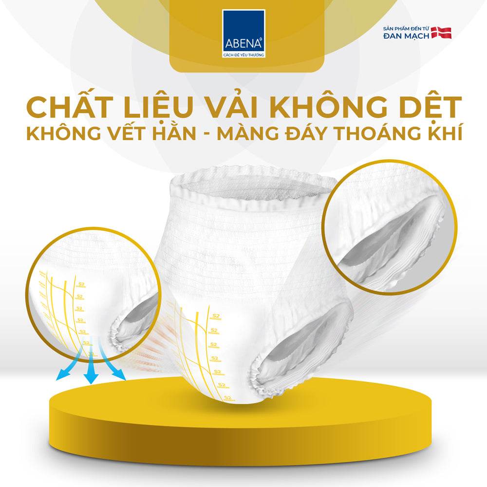 Tã quần người lớn Abena Pants Premium S2 thấm hút 1.900 ml - Nhâp khẩu Đan Mạch - ABcare