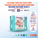 Tã Dán Hữu Cơ Trẻ Em Cao Cấp Bambo Nature - Thoáng Khí - Mỏng Nhẹ, An Toàn Cho Da Bé - Đạt Chứng Nhận An Toàn Quốc Tế