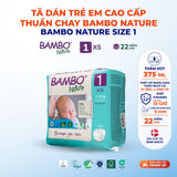 Tã Dán Hữu Cơ Trẻ Em Cao Cấp Bambo Nature - Thoáng Khí - Mỏng Nhẹ, An Toàn Cho Da Bé - Đạt Chứng Nhận An Toàn Quốc Tế