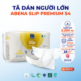 Tã Dán Người Lớn Abena Slip Premium S4 Siêu Thấm Hút 2200ml - Hông 60-85cm - Gói 25 Miếng - Nhập Khẩu Đan Mạch