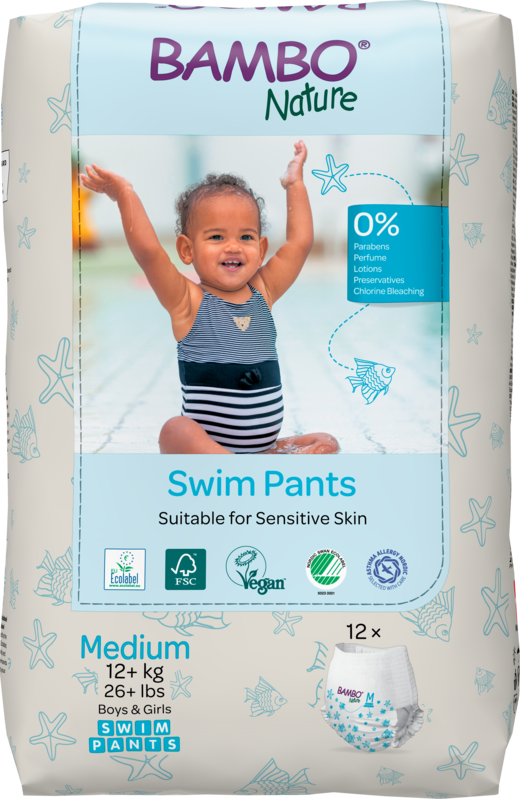 Tã Quần Bơi Bambo Nature Swim Pants Cho Bé Đi Biển, Hồ Bơi – Chuẩn Bắc Âu, Dịu Nhẹ Cho Da Nhạy Cảm