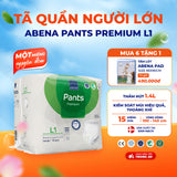 Tã quần người lớn Abena Pants Premium L1 thấm hút 1.400ml - Nhập khẩu Đan Mạch (Gói 15 miếng)