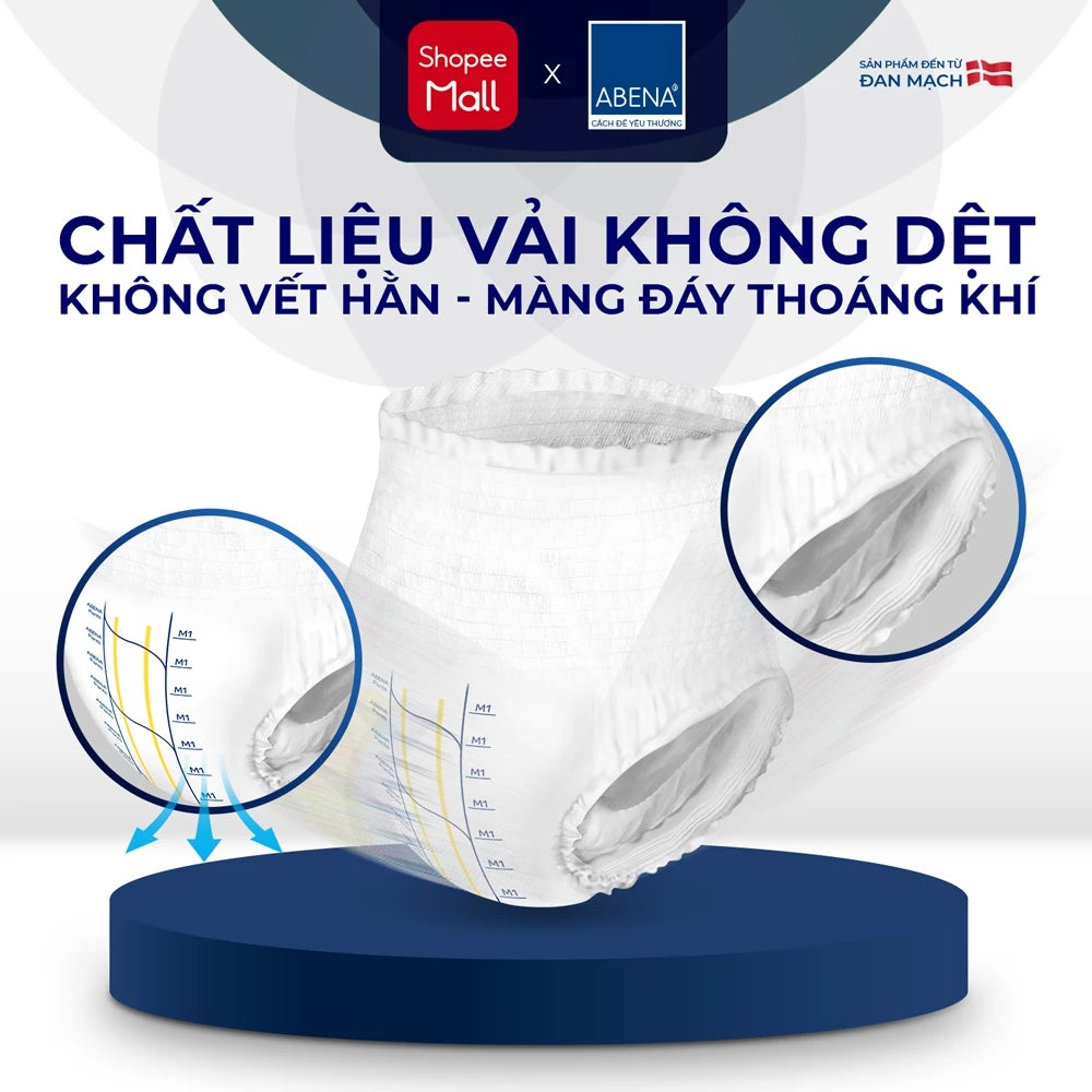 Tã quần người lớn Abena Pants Premium M1 - Miếng thấm hút 1.400ml - Nhập khẩu Đan Mạch