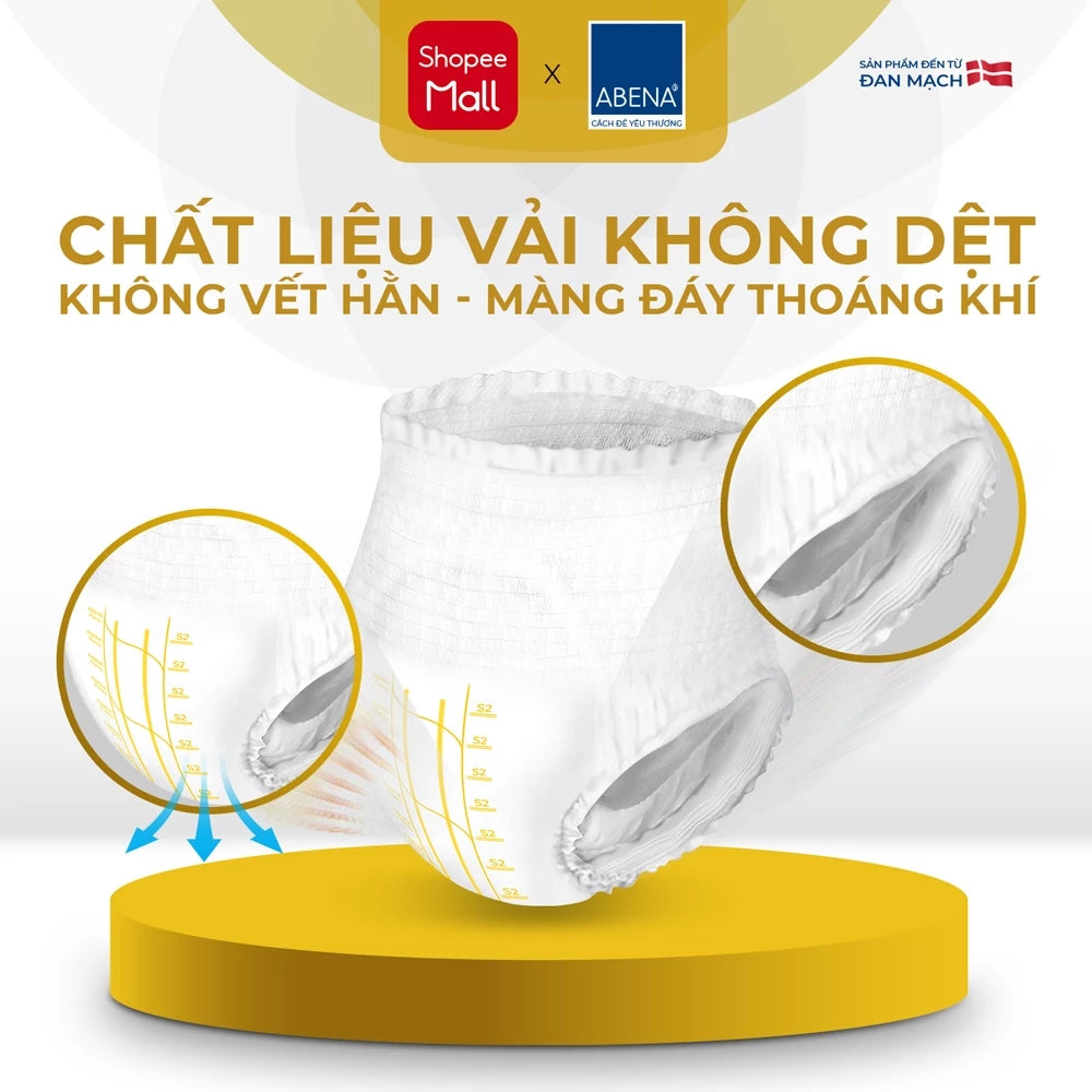 Tã quần người lớn Abena Pants Premium S2 thấm hút 1.900 ml - Nhâp khẩu Đan Mạch