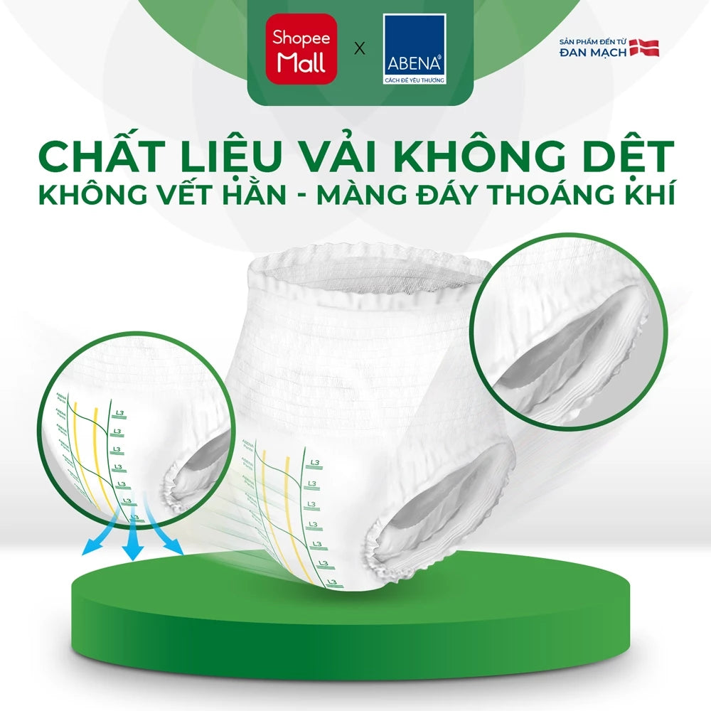 Tã quần người lớn Abena Pants Premium L3 thấm hút 2.400ml - Nhâp khẩu Đan Mạch