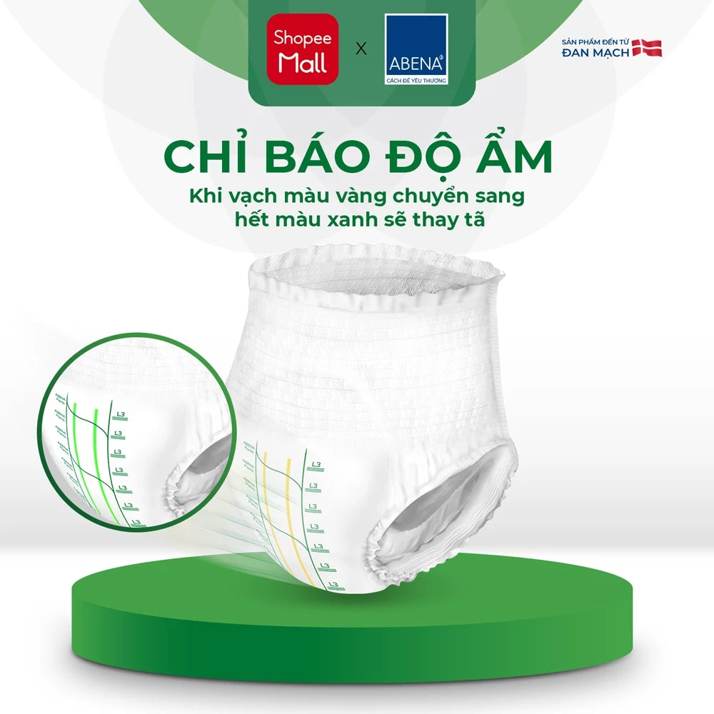 Tã quần người lớn Abena Pants Premium L3 thấm hút 2.400ml - Nhâp khẩu Đan Mạch