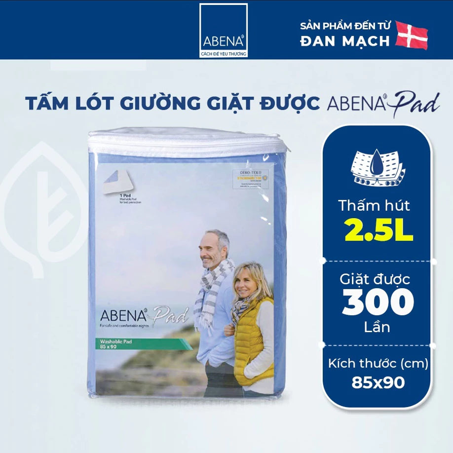 Tấm Lót Giặt Được Abena Pad Giặt Sấy 300 lần dung tích thấm hút 2.5 lít