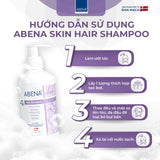 Dầu gội cho da đầu nhạy cảm Abena Hair Shampoo with perfum - Nhập khẩu Đan Mạch (Chai 250ml) Mang lại mái tóc mềm mượt