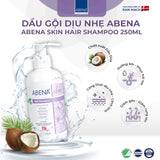 Dầu gội cho da đầu nhạy cảm Abena Hair Shampoo with perfum - Nhập khẩu Đan Mạch (Chai 250ml) Mang lại mái tóc mềm mượt