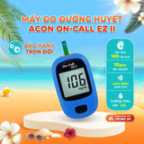 Máy đo đường huyết ACON On-Call EZII - Đo nhanh trong 10S Bảo hành trọn đời