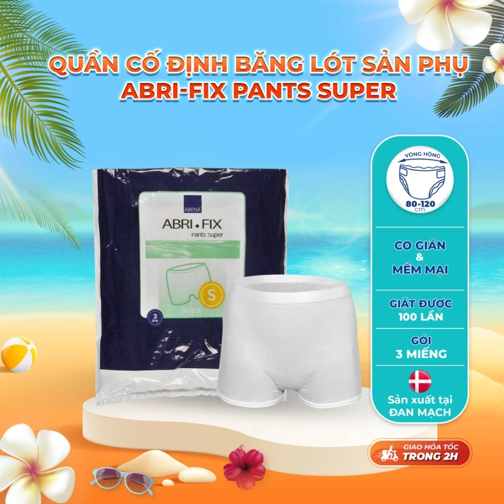 Quần cố định băng lót sản phụ Abri-Fix Pants Super - Nhập khẩu Đan Mạch (Gói 3 cái)