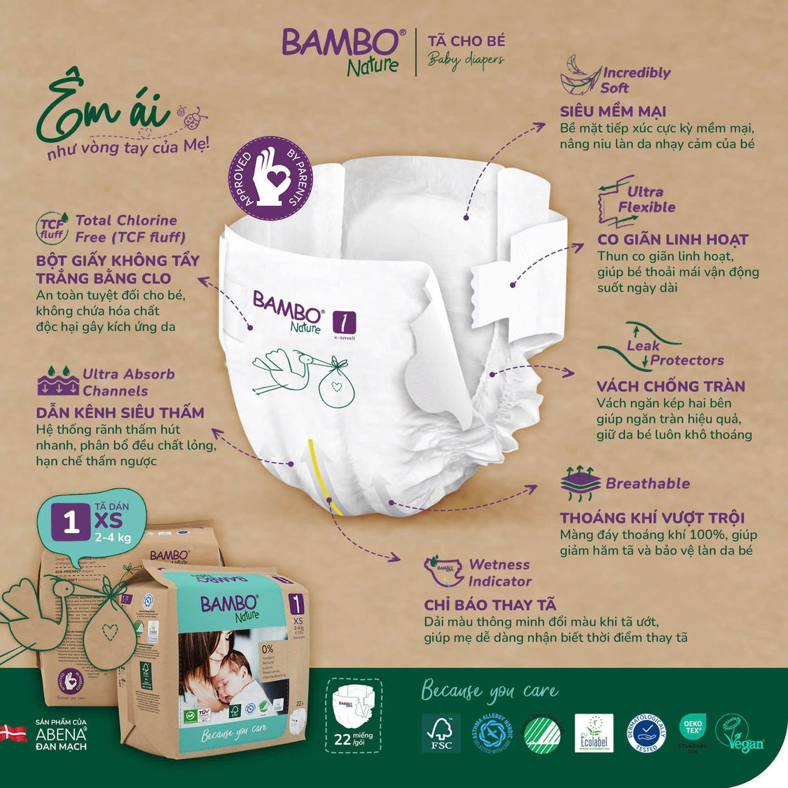Bambo Nature – ôm nhẹ vùng bụng bé