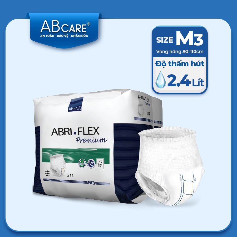 Tã quần người lớn Abri Flex Premium M3 - 2400ml (14 miếng)