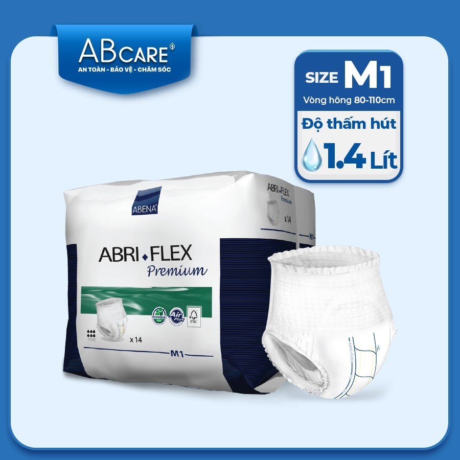 Tã quần người lớn Abri Flex Premium M1 (1400ml) (14 miếng)