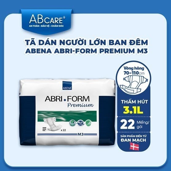 Tã dán người lớn Abri Form Premium M3 (3100ml), (22 miếng)