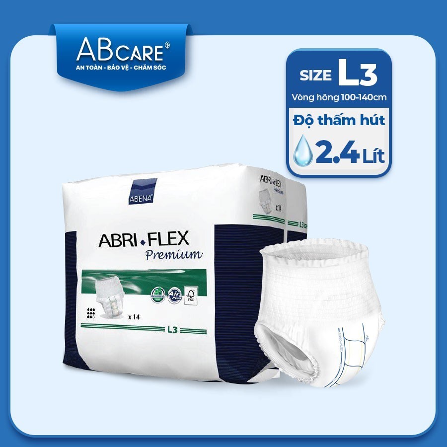 Tã quần người lớn Abri Flex Premium L3 - 2400ml (14 miếng)