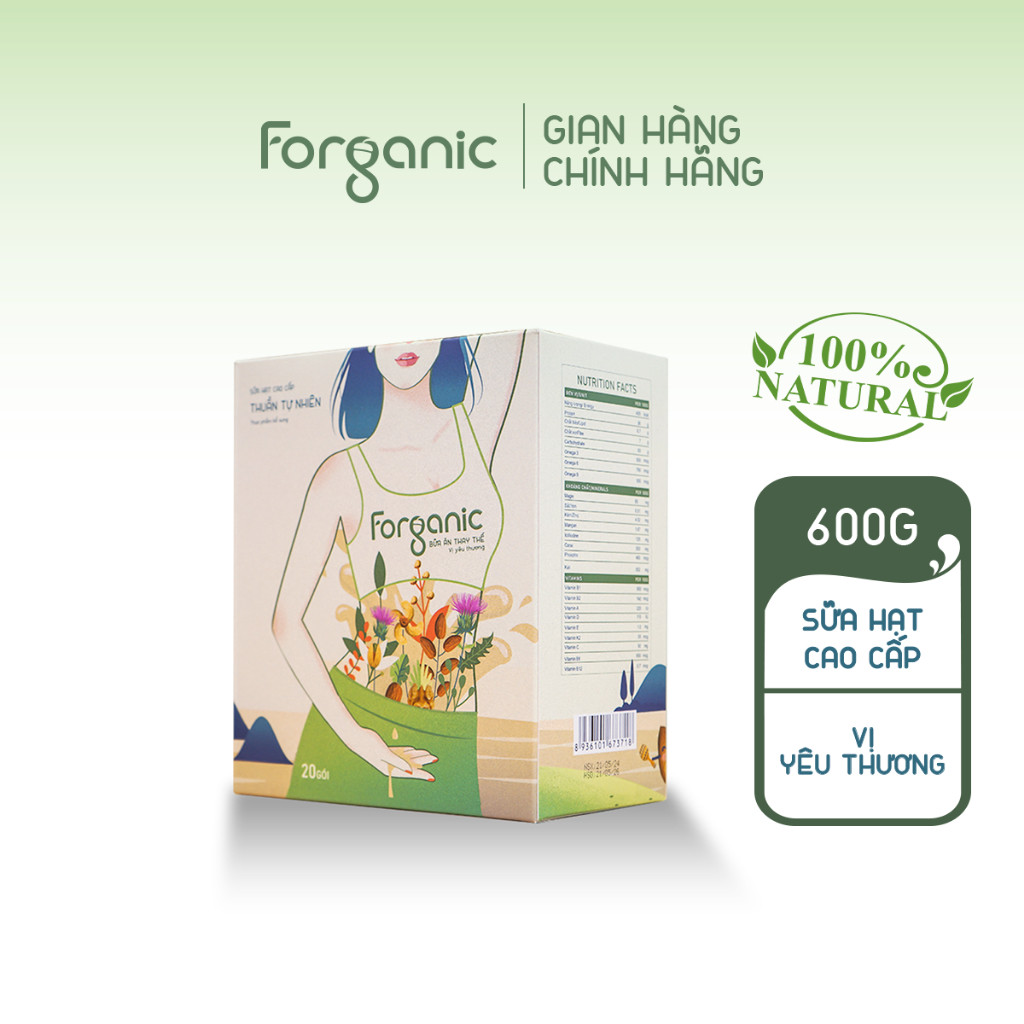 Sữa Hạt Forganic Bữa ăn thay thế - Dinh dưỡng đủ đầy 600G